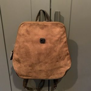 Brown suede leather jacket